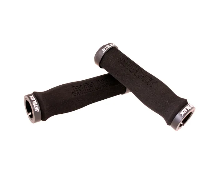 JetBlack Softy Foam Lock On Grips - Black
