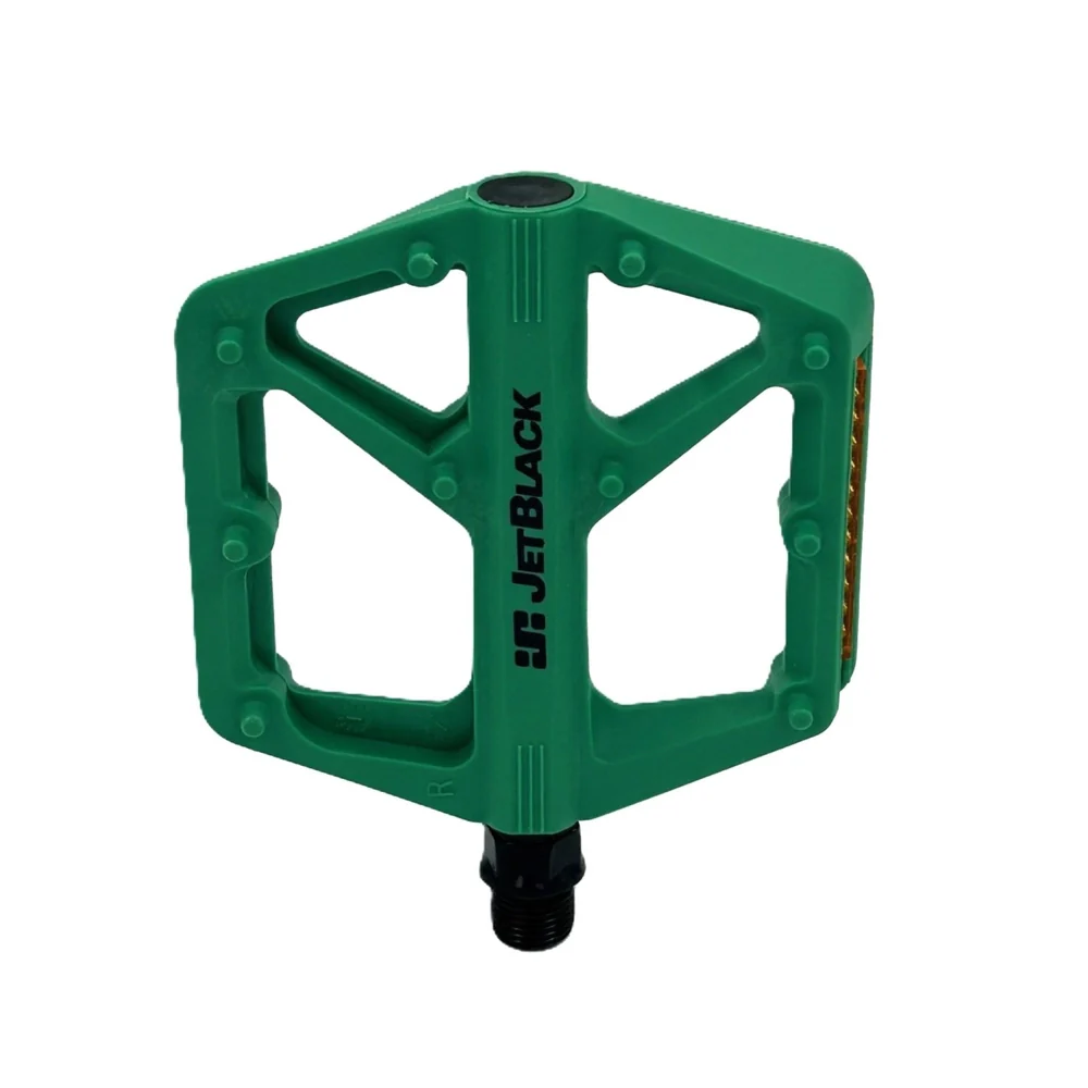 JetBlack ThermoFlat Mountain Bike Pedals - Dark Green