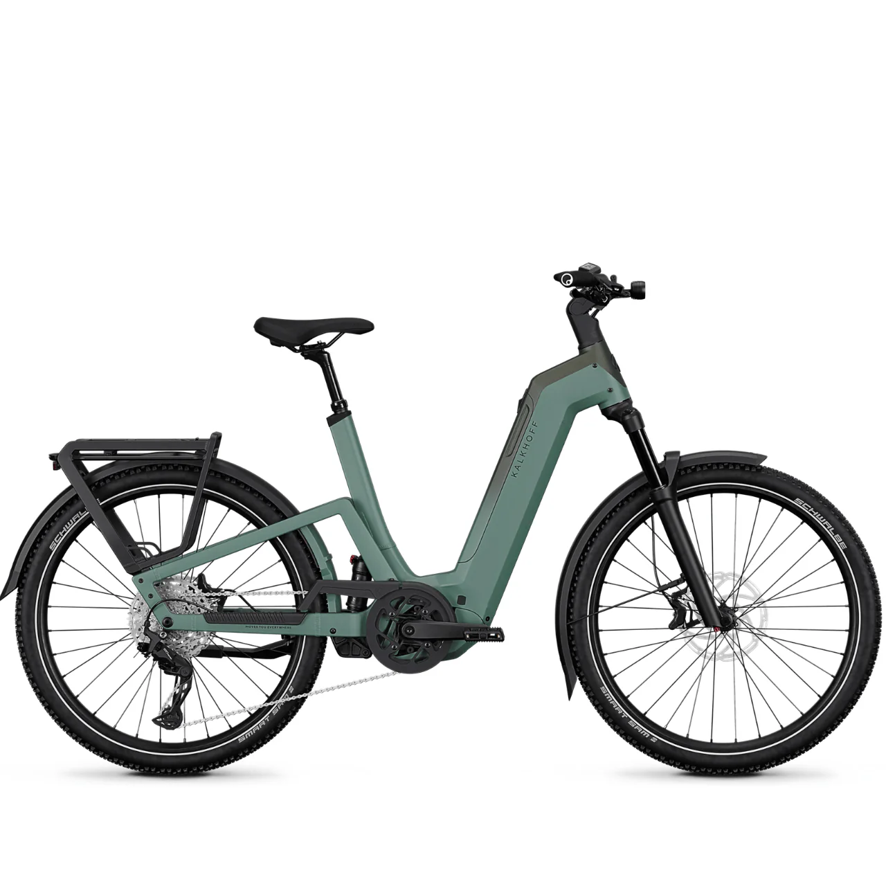 Kalkhoff Entice 7+ Move Electric Bike - Wave Frame - Mineral Green & Huntsmen Green Matte