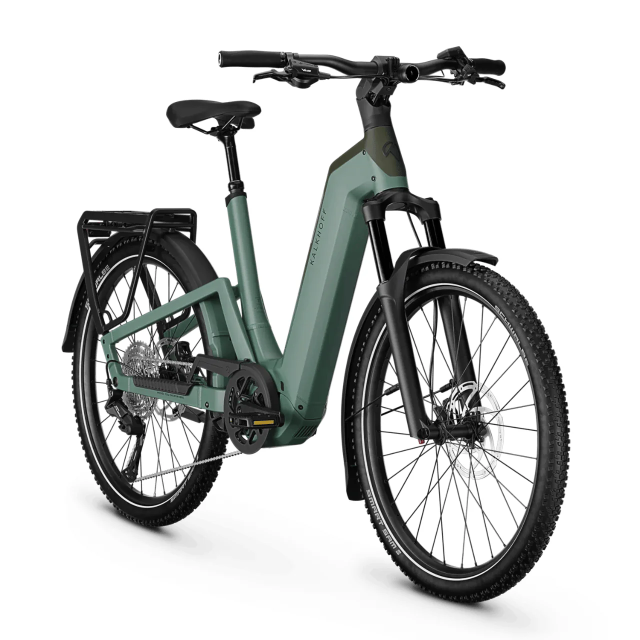 Kalkhoff Entice 7+ Move Electric Bike - Wave Frame - Mineral Green & Huntsmen Green Matte - Image 2
