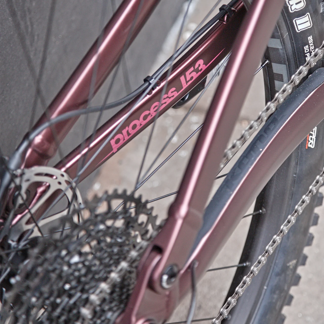 Kona Process 153 DL Mountain Bike – Shiraz Red - Image 4