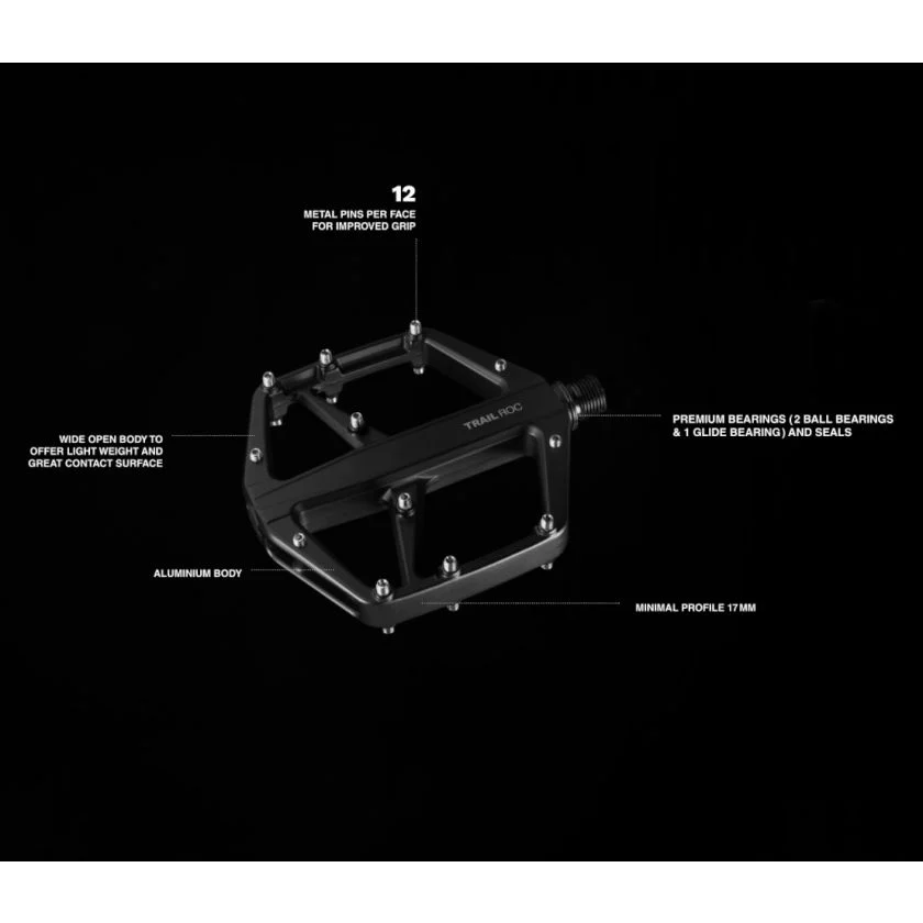 LOOK Trail Roc Platform Pedals - Black - Image 6