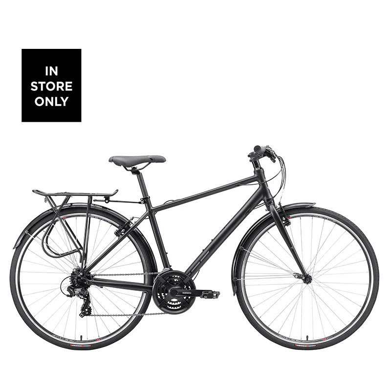 Malvern Star Sprint 2 Commuter Bike - Matt Black/Grey
