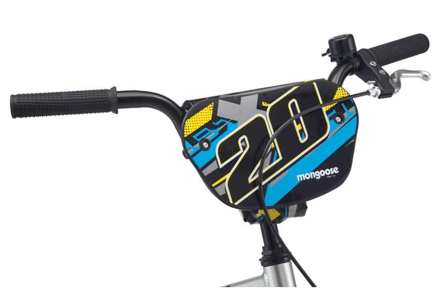 Mongoose Racer X 20" Kids Bike - Silver - Image 4