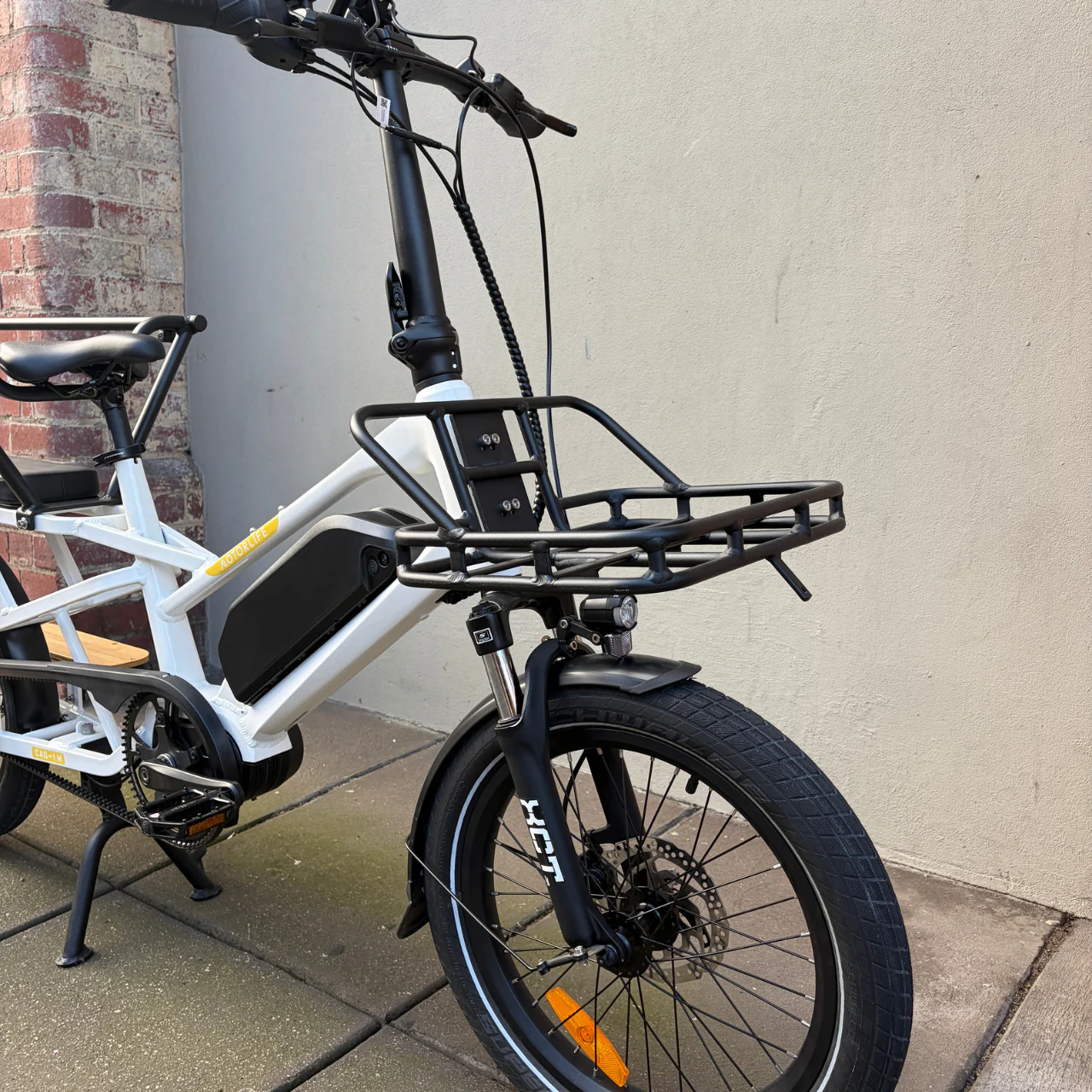 Motorlife Cargo 1 M Electric Cargo Bicycle - White - Image 2