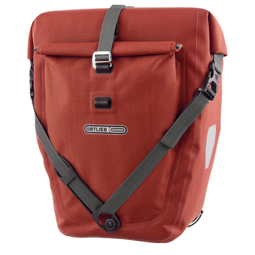 ORTLIEB Back-Roller Plus with Front Pocket Pannier Bag Single QL2.2 - Dark Chilli