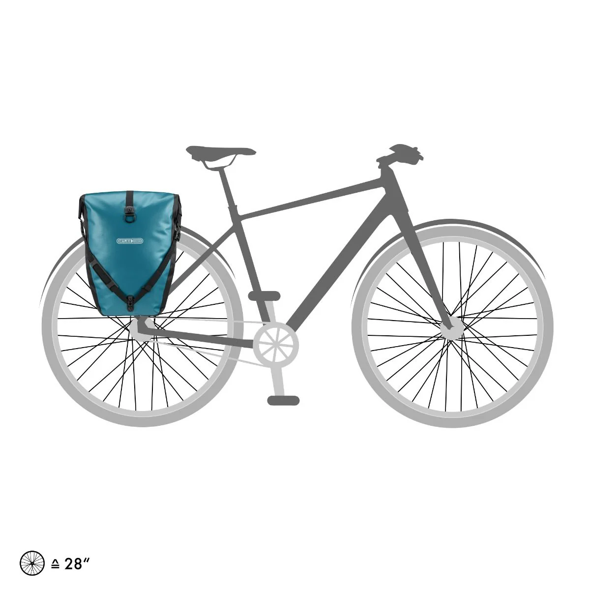 ORTLIEB Back-Roller QL2.1 Rear Panniers - Petrol/Black - Image 7