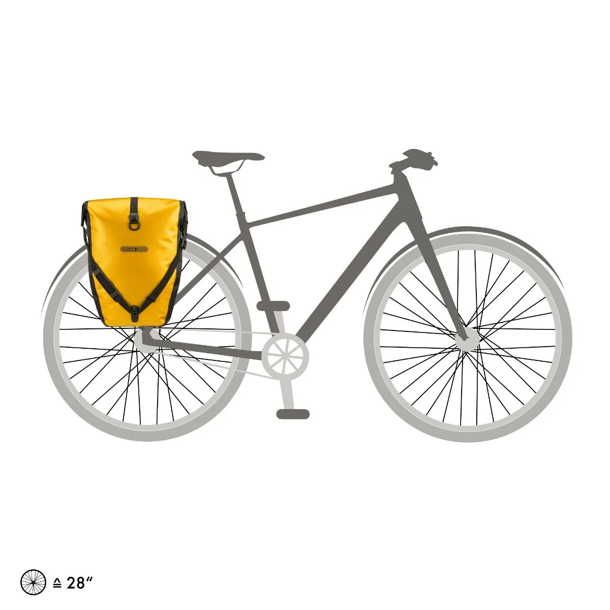 ORTLIEB Back-Roller QL2.1 Rear Panniers - Sun Yellow/Black - Image 7