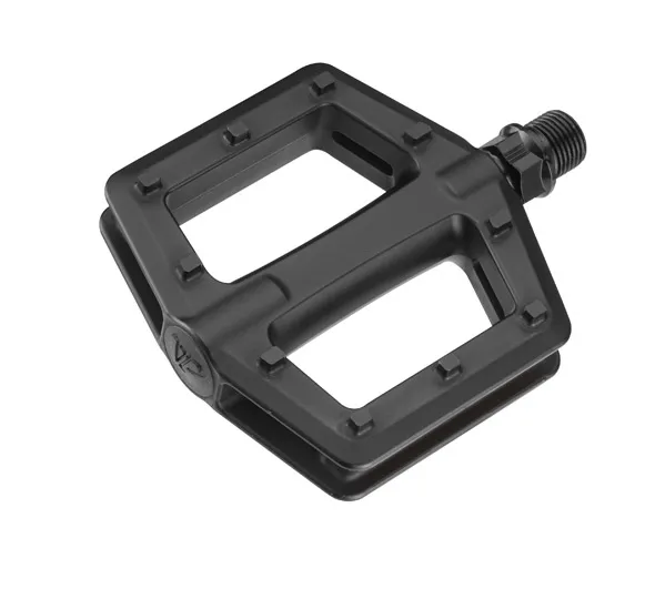 PEDALS - JUNIOR for 16-20" Bikes 1/2" Boron Axle One Piece PP Body Ball Bearing - Black