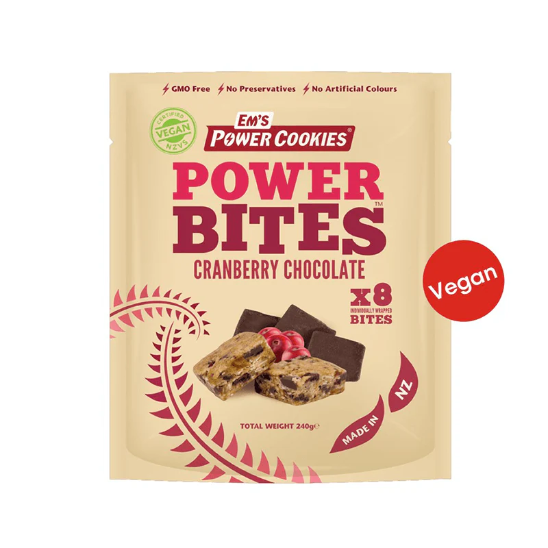 Power Bites Cranberry Chocolate - 240g - 8 Pack