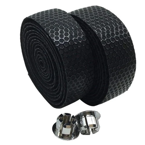 QBP Stealth Pu Bar Tape With Silicon Honeycomb Weave Top - Black