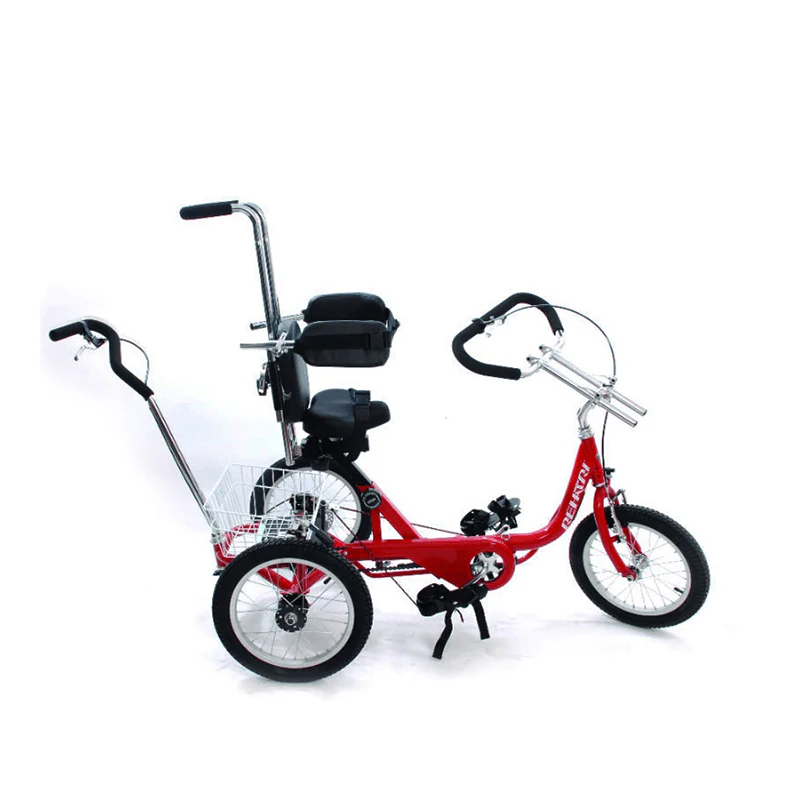 Rehatri Foot Tricycle 20" with Rear Steerer - Red