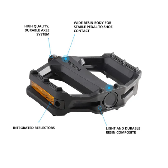 Shimano PD-EF102 Flat Bike Pedals - Black - Image 3