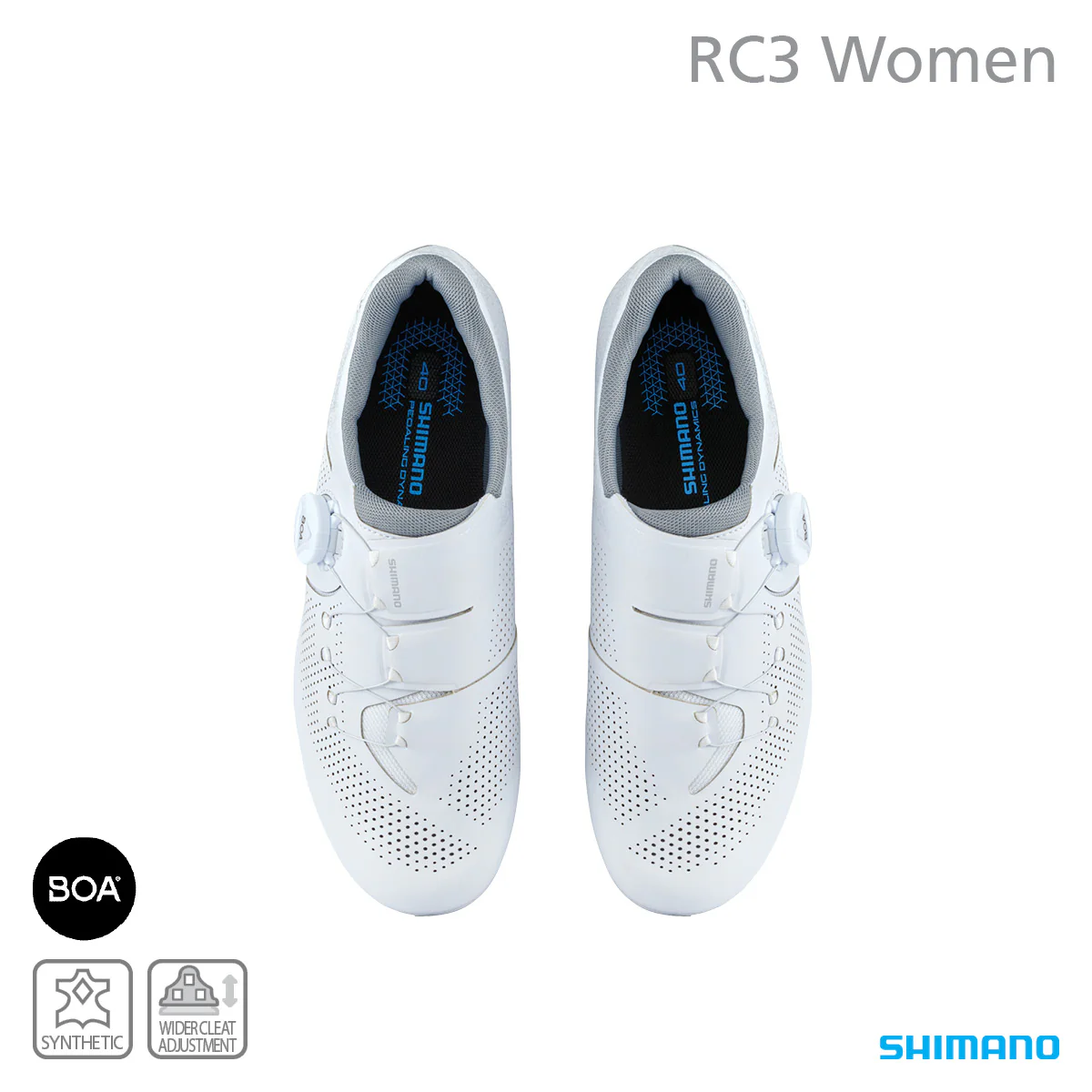 Shimano SH-RC302 Ladies SPD Road Shoe - White - Image 4