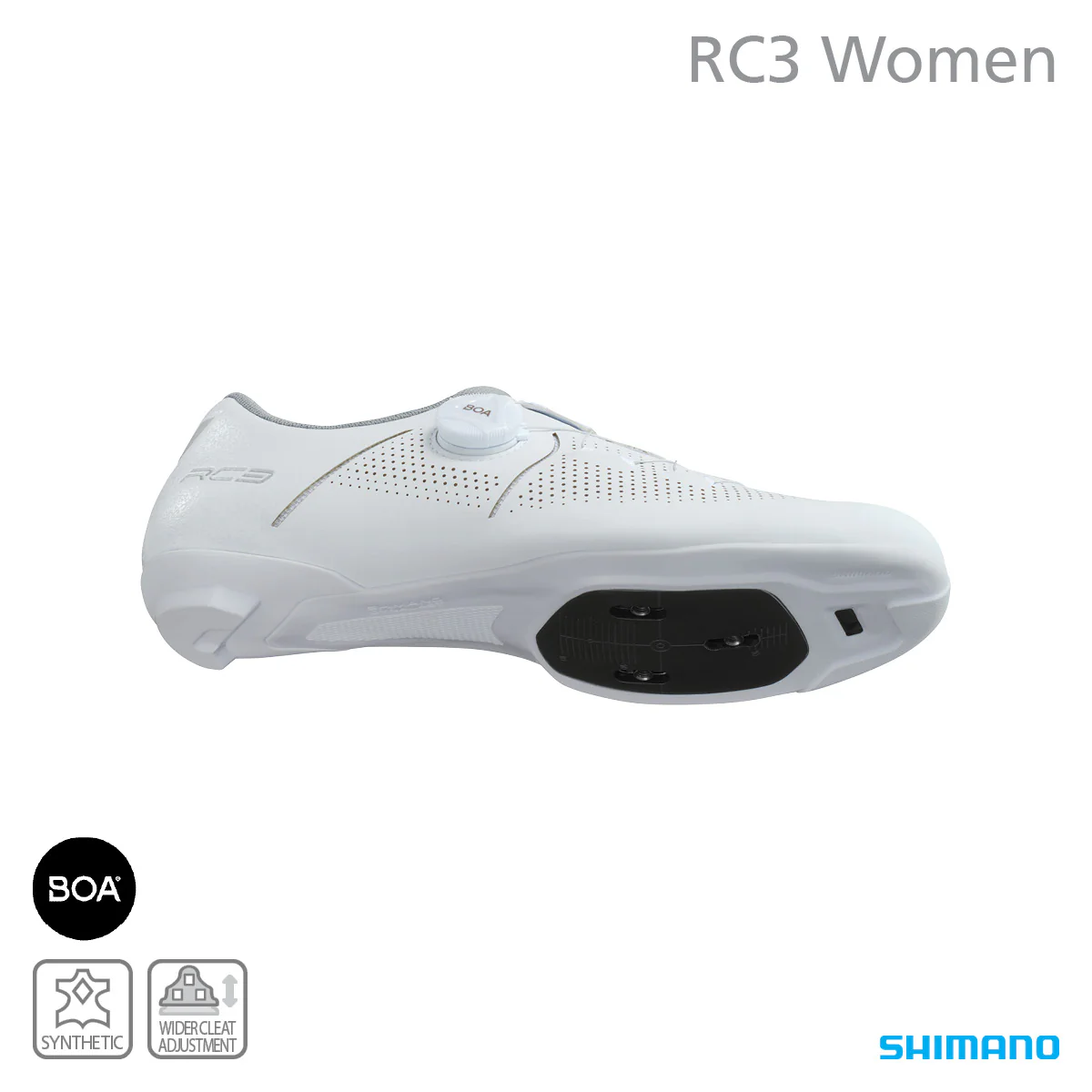 Shimano SH-RC302 Ladies SPD Road Shoe - White - Image 6