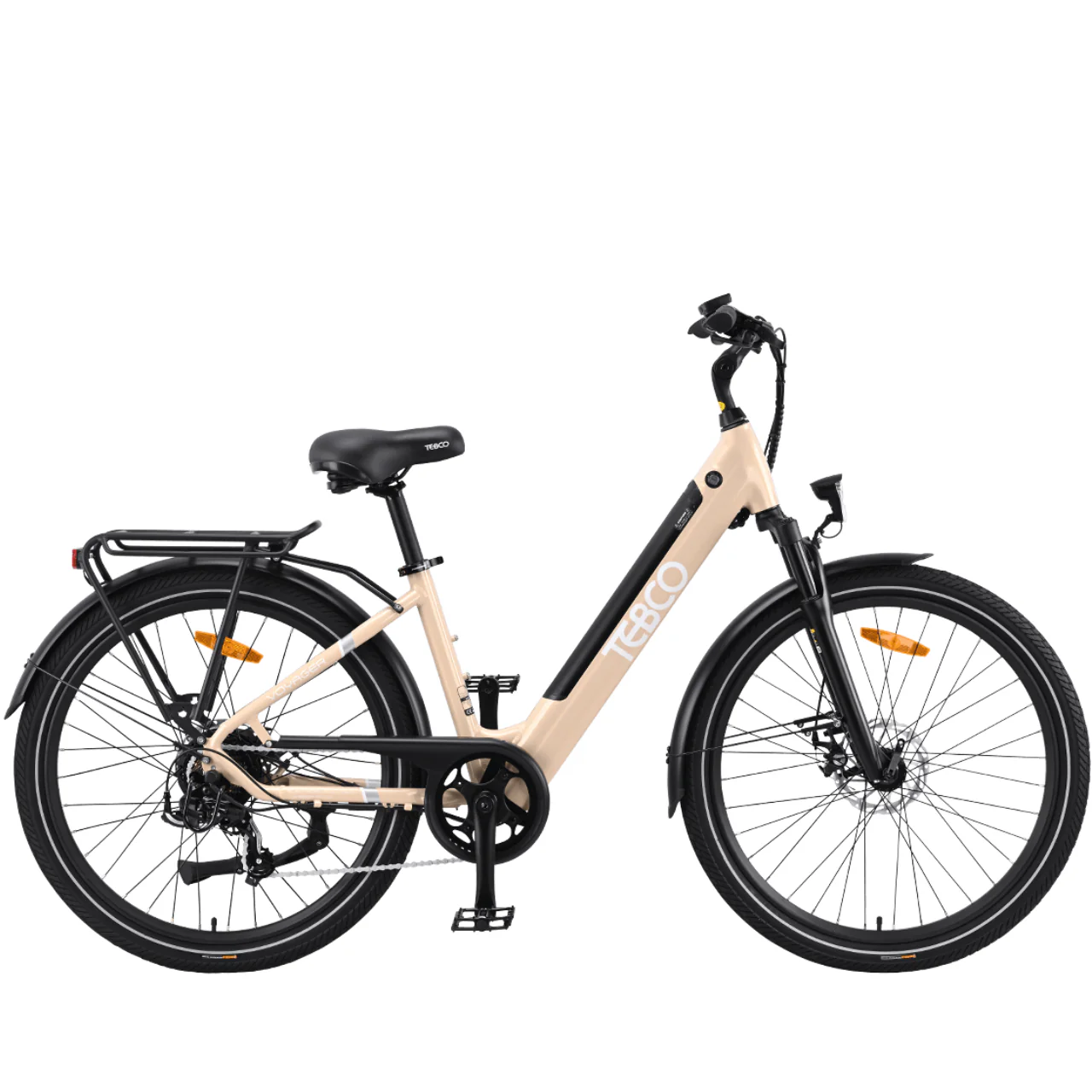 TEBCO Voyager Step Through Commuter Electric Bike - Champagne