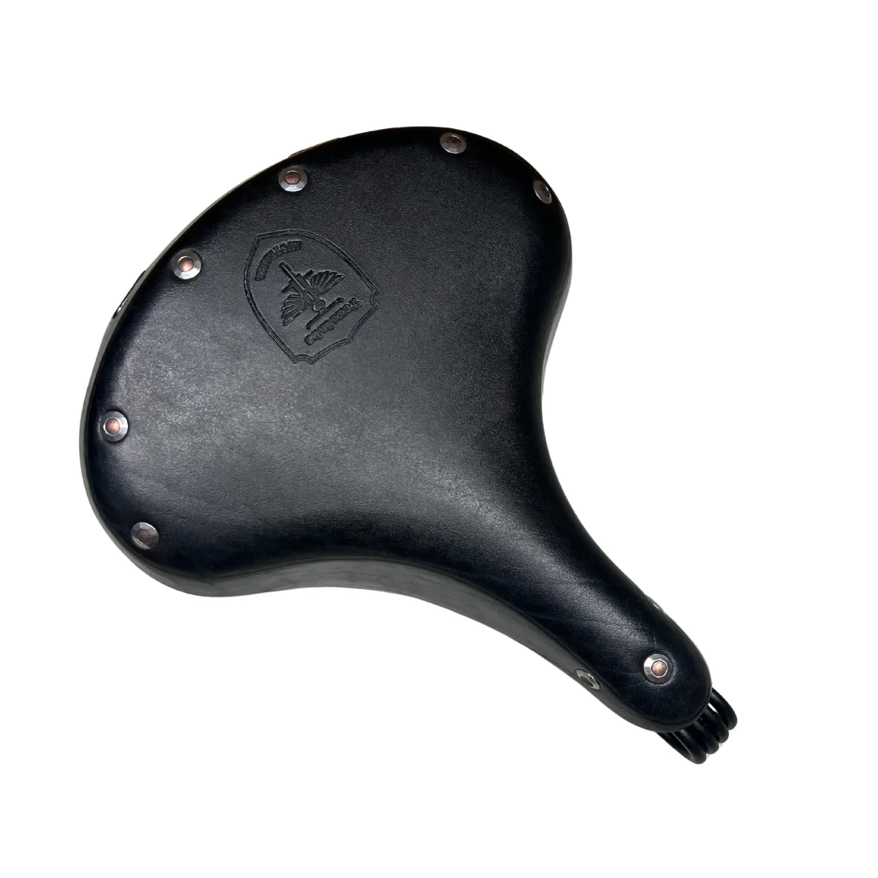 Texolabs Vintage Leather Cruiser Spring Saddle - Black