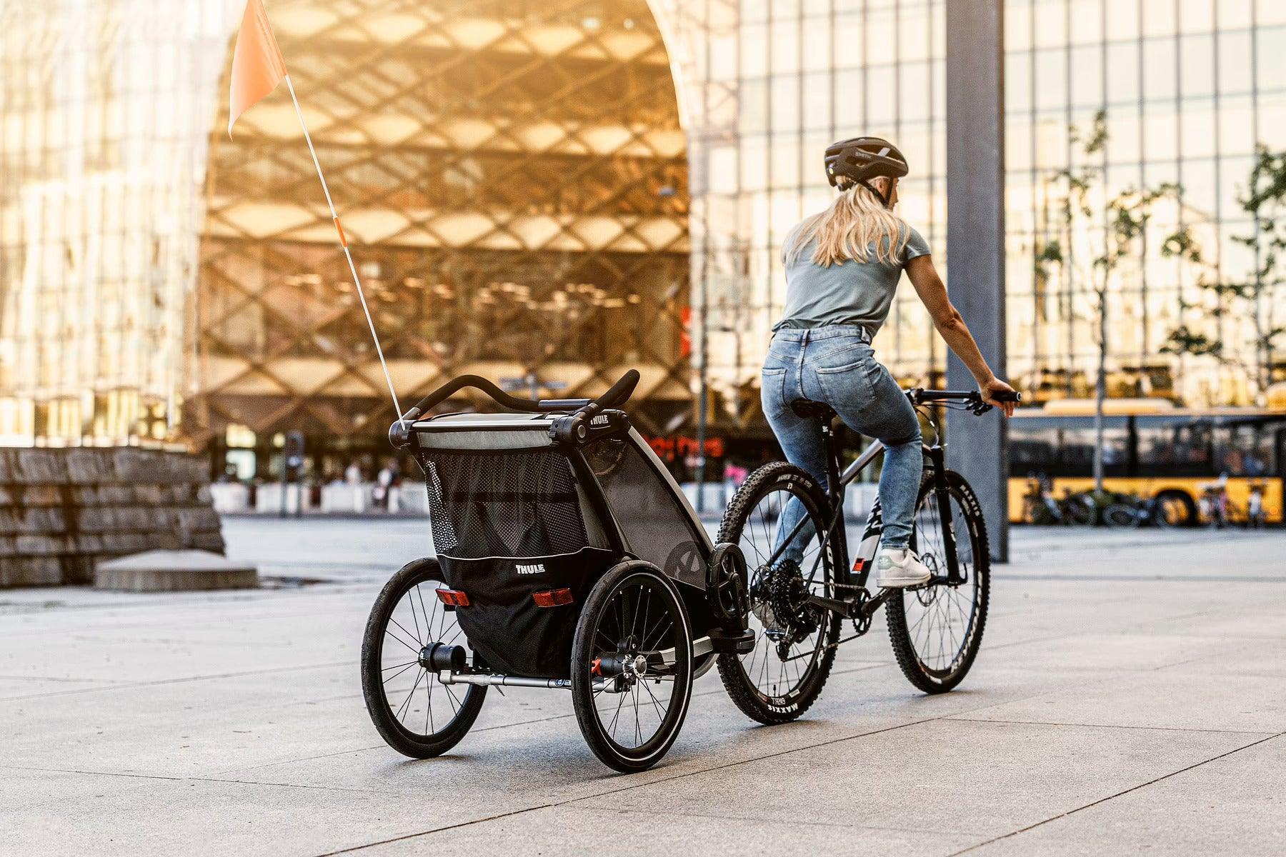 Thule Chariot Lite Multisport Bike Trailer - Aluminum/Agave - Image 5