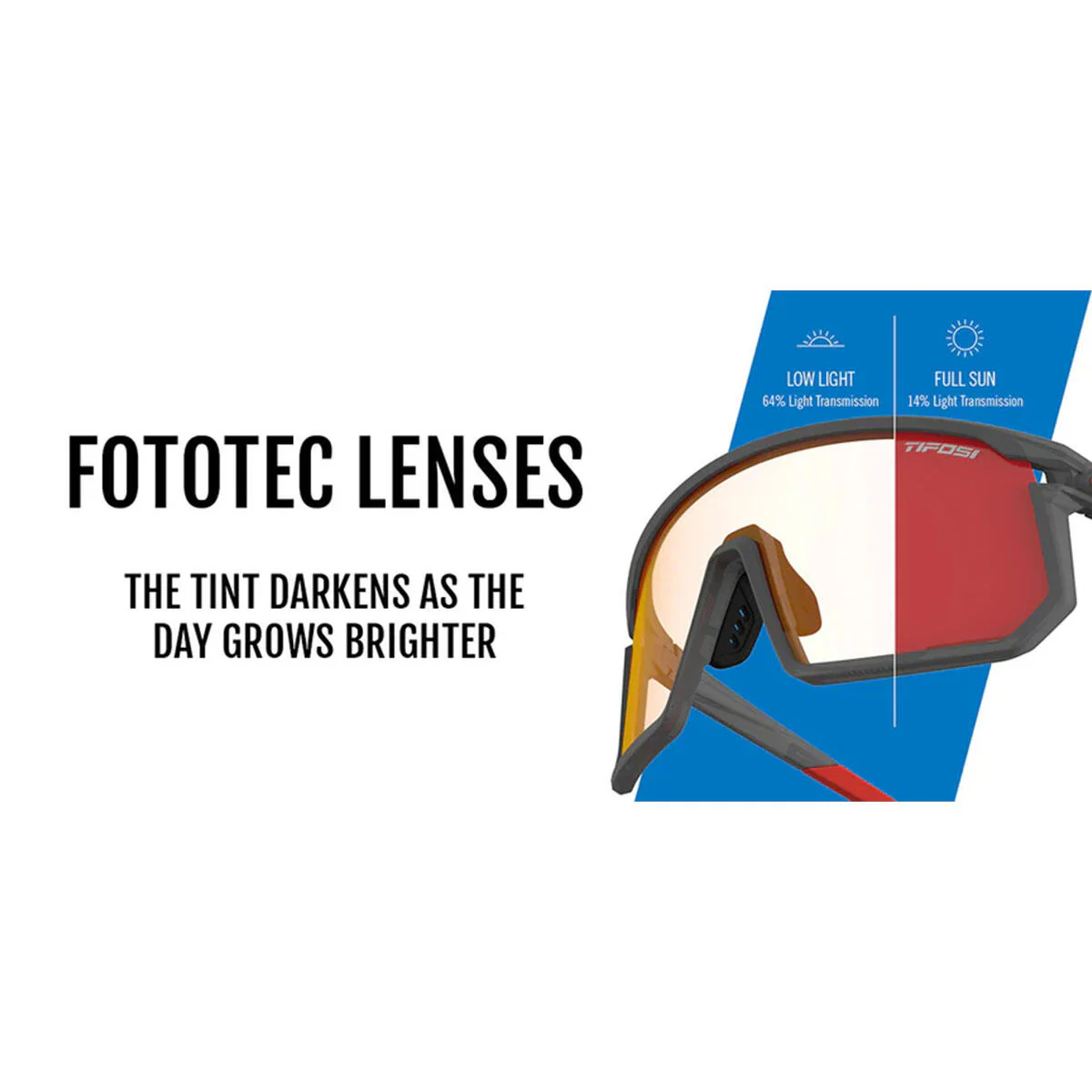 Tifosi MOAB Sunglasses - Clarion Red Fototec Lens - Satin Vapor - Image 5