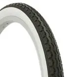 TYRE 20 x 1.75 BLACK with WHITE WALL City Tread