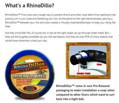 Rhinodillos Tire Liner/Tube Protector Multiple Sizes