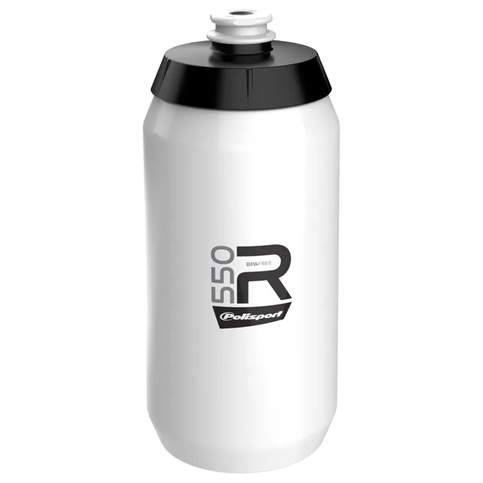 WATER BOTTLE - Wide Mouth / Easy Squeeze / High Flow / Lightweight / 550ml - White