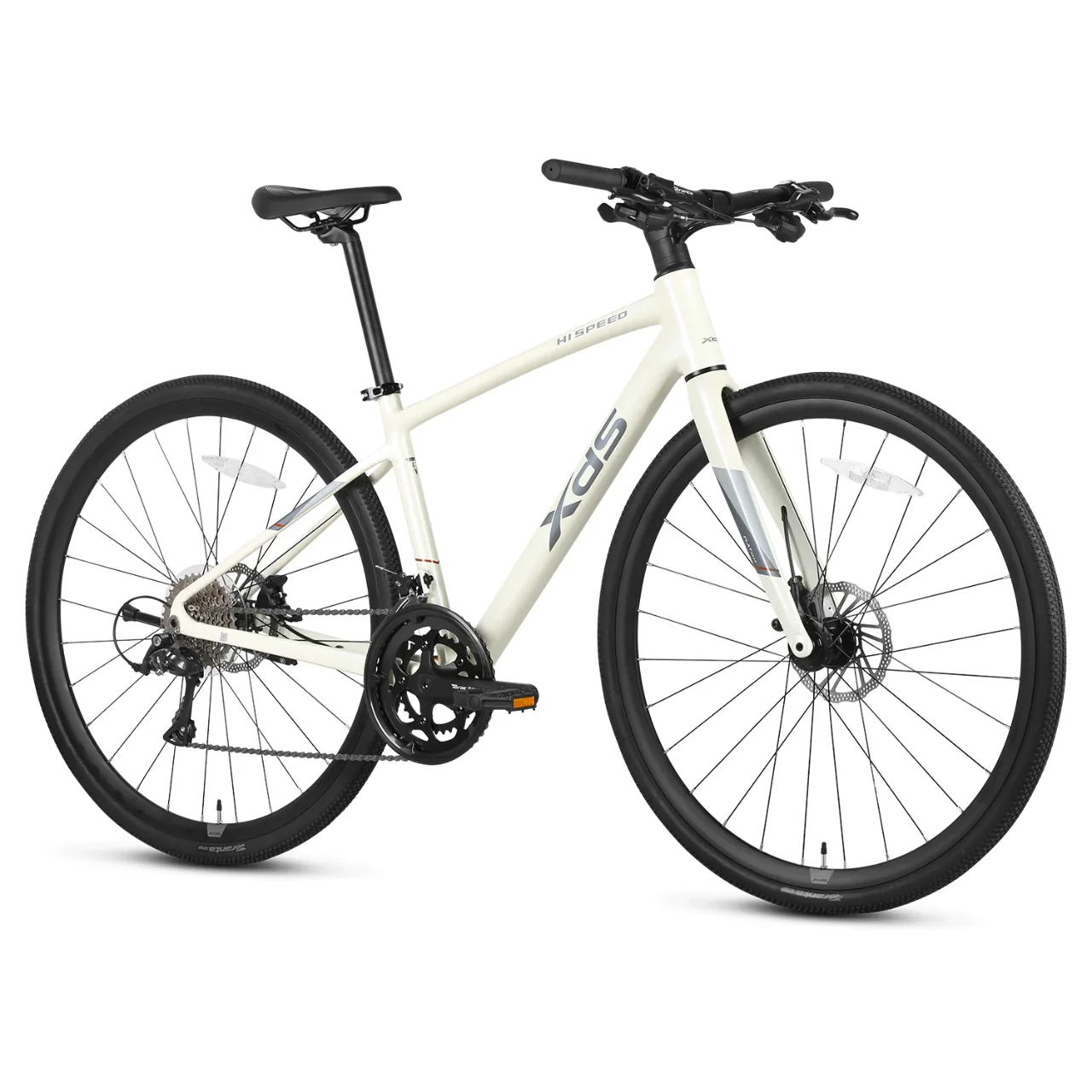 XDS Hi Speed Flatbar Road Bike - White - Image 2