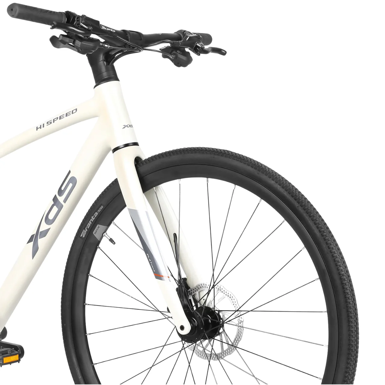 XDS Hi Speed Flatbar Road Bike - White - Image 3