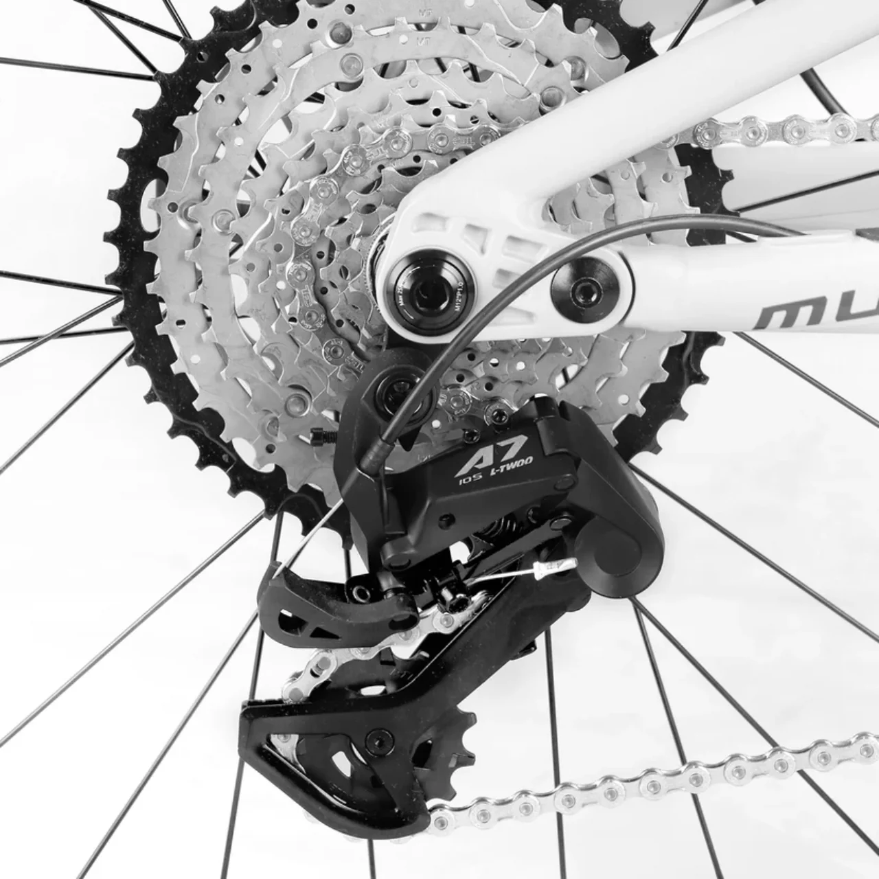 XDS Mustang Full Suspension Mountain Bike - White - Image 5