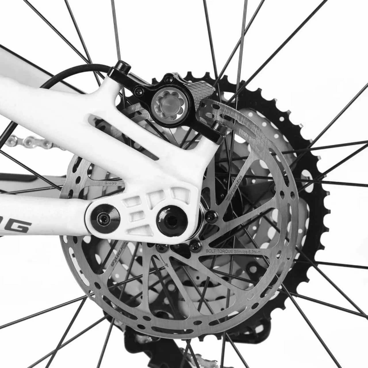 XDS Mustang Full Suspension Mountain Bike - White - Image 6